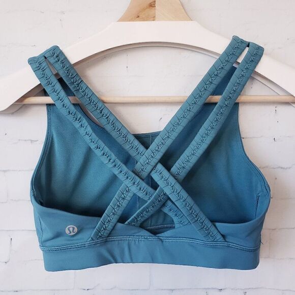 Lululemon Energy Bra Braided Sea Green Size 4 Luxtreme Activewear Gym Run Womens - Picture 4 of 9